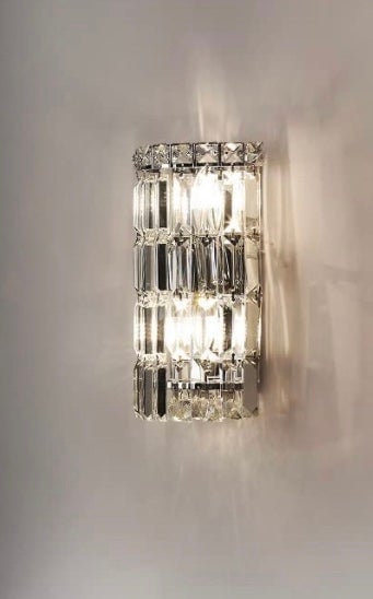 New! Unused! Modern Crystal Wall Sconce, Chrome Wall Light with E12 Bulb Holder
