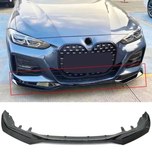 For 2021 For BMW 4 Series 2 Doors G22 Front Lip 3 Piece PG Style Gloss Black NEW