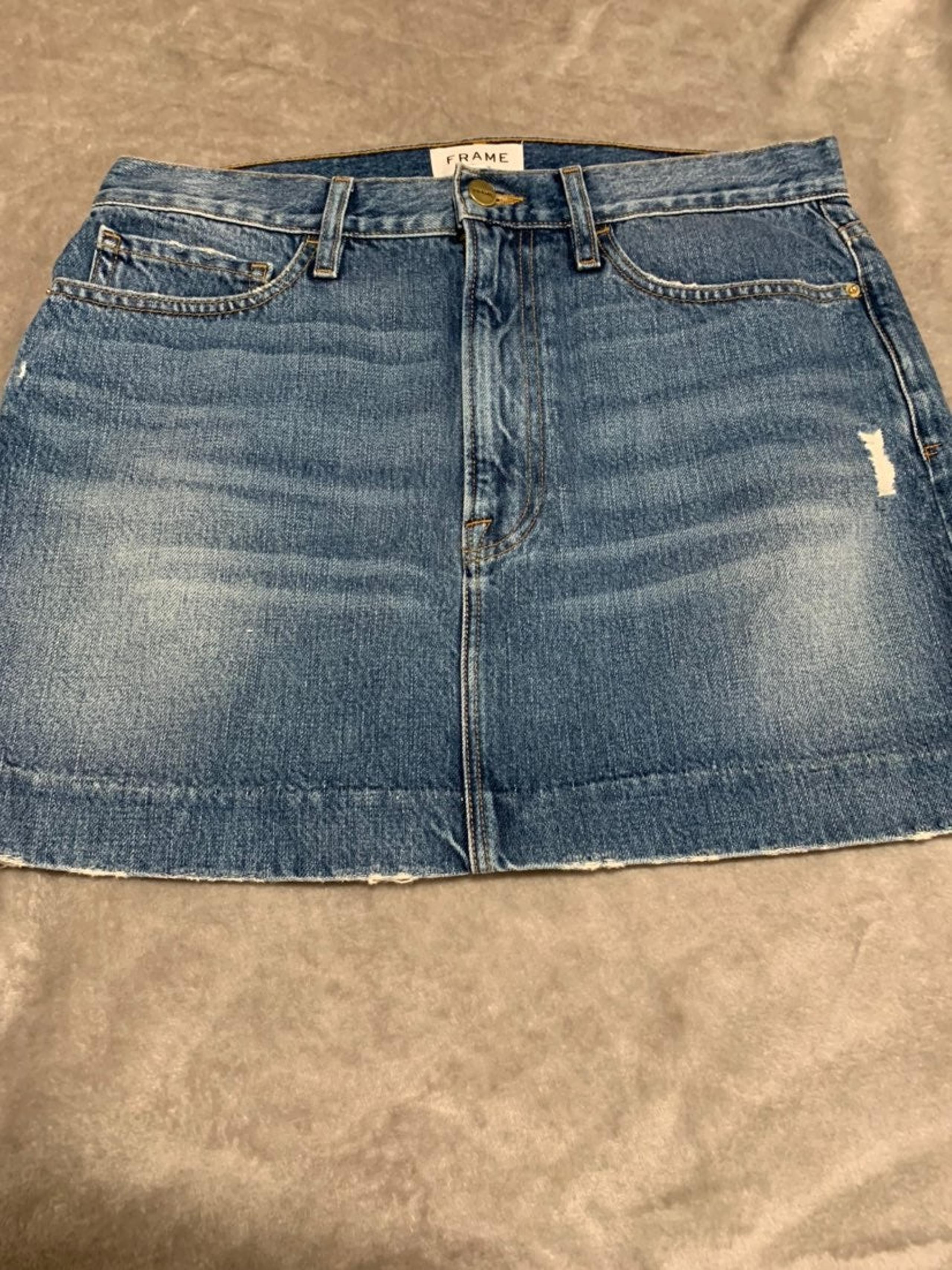 Womens FRAME Kildare mini jean skirt 30