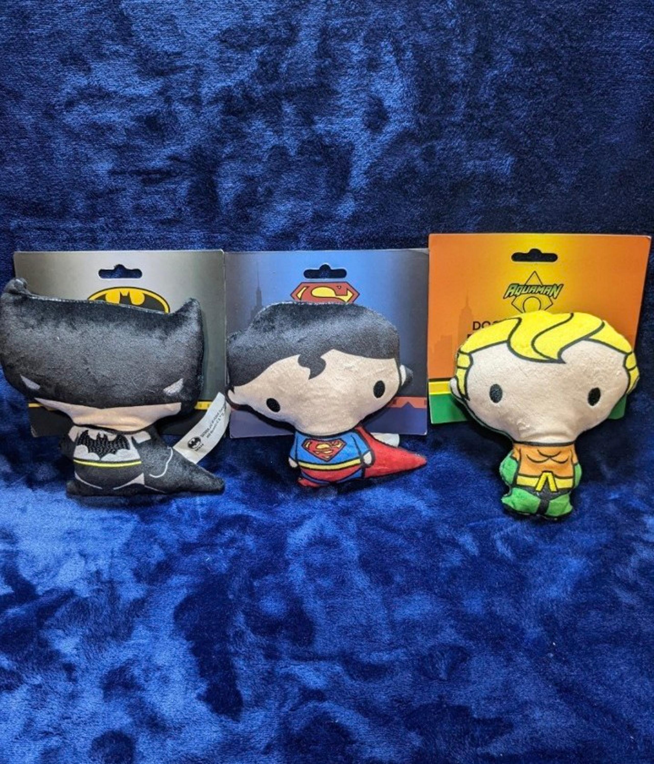 DC Comics Character Plush Dog Toy Bundle