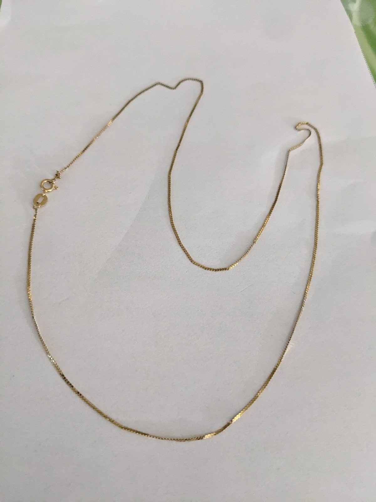 NEW VINTAGE 14K GOLD SHINY UNIQUE S-LINKED NECK CHAIN 18