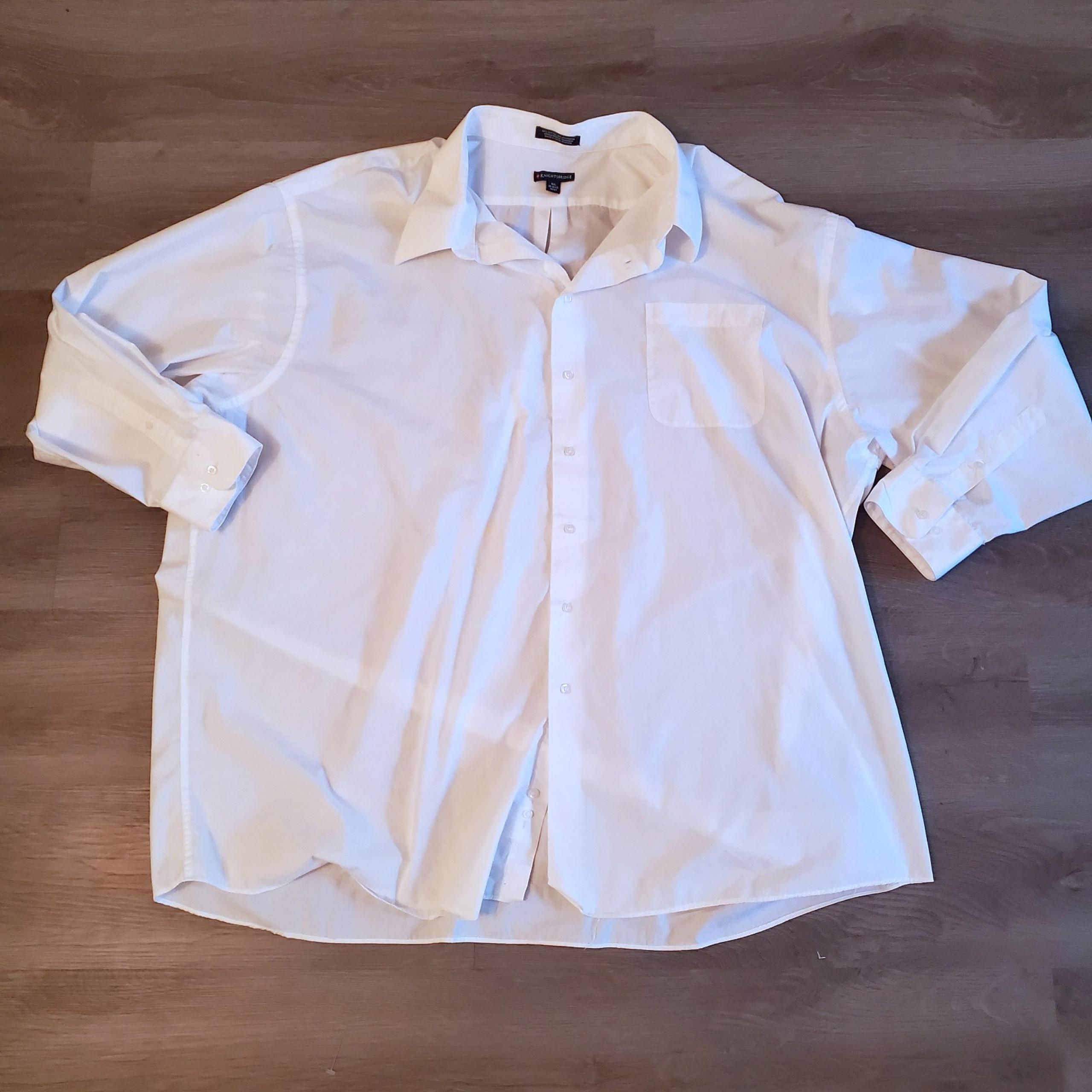 Knightsbridge White Dress Shirt Men's 4XL SL Ln 35 In Like New