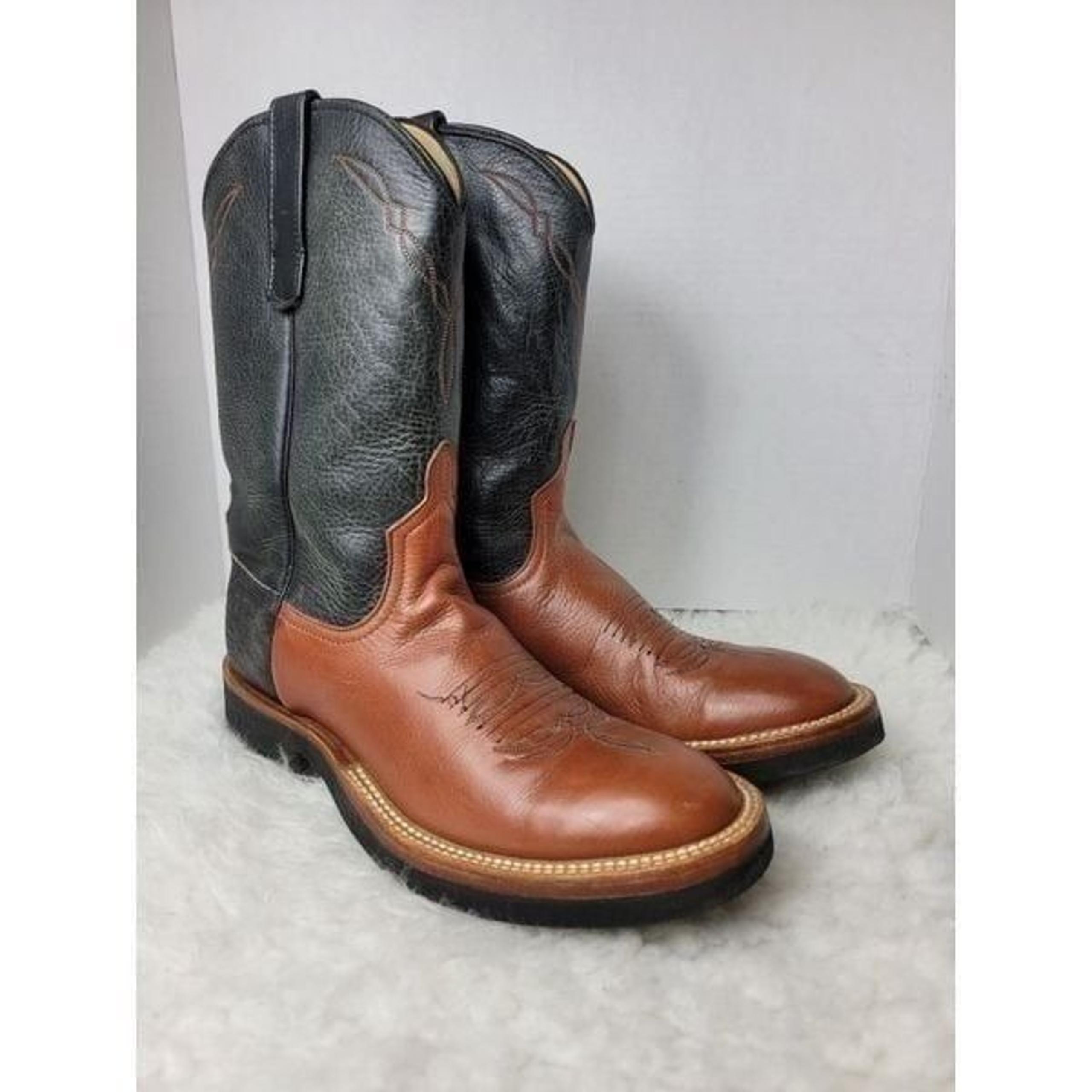 Anderson Bean Boot Women's Size 7B  Roper Cowboy Western Brown Black Comfort