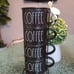 Rae Dunn Black Stacking Mugs and Coffee, Tea and Sugar Stacker