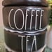 Rae Dunn Black Stacking Mugs and Coffee, Tea and Sugar Stacker