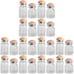 24 Pcs Mini Glass Bottle 1:12 Scale Glass Jars Model with Cork Dollhouse Storag