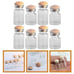 24 Pcs Mini Glass Bottle 1:12 Scale Glass Jars Model with Cork Dollhouse Storag
