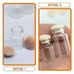 24 Pcs Mini Glass Bottle 1:12 Scale Glass Jars Model with Cork Dollhouse Storag