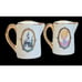Vintage Disneyland Porcelain Salt & Pepper Shaker Set Gold Accents Castle & Char