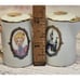 Vintage Disneyland Porcelain Salt & Pepper Shaker Set Gold Accents Castle & Char