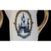 Vintage Disneyland Porcelain Salt & Pepper Shaker Set Gold Accents Castle & Char