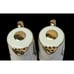 Vintage Disneyland Porcelain Salt & Pepper Shaker Set Gold Accents Castle & Char