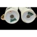 Vintage Disneyland Porcelain Salt & Pepper Shaker Set Gold Accents Castle & Char