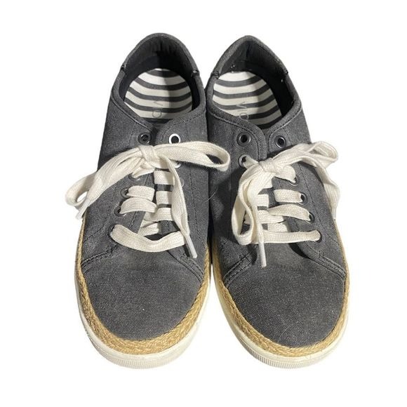 Sneakers Size 8 Gray Espadrille Jute Trim
