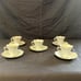 Royal Crest China Demitasse Light Blue w/ Gold Trim Cup & Saucer - Set of 5