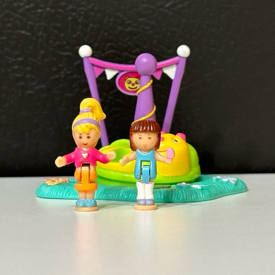 100% Complete Vintage Polly Pocket 1996 Silly Spinner - Blue Bird