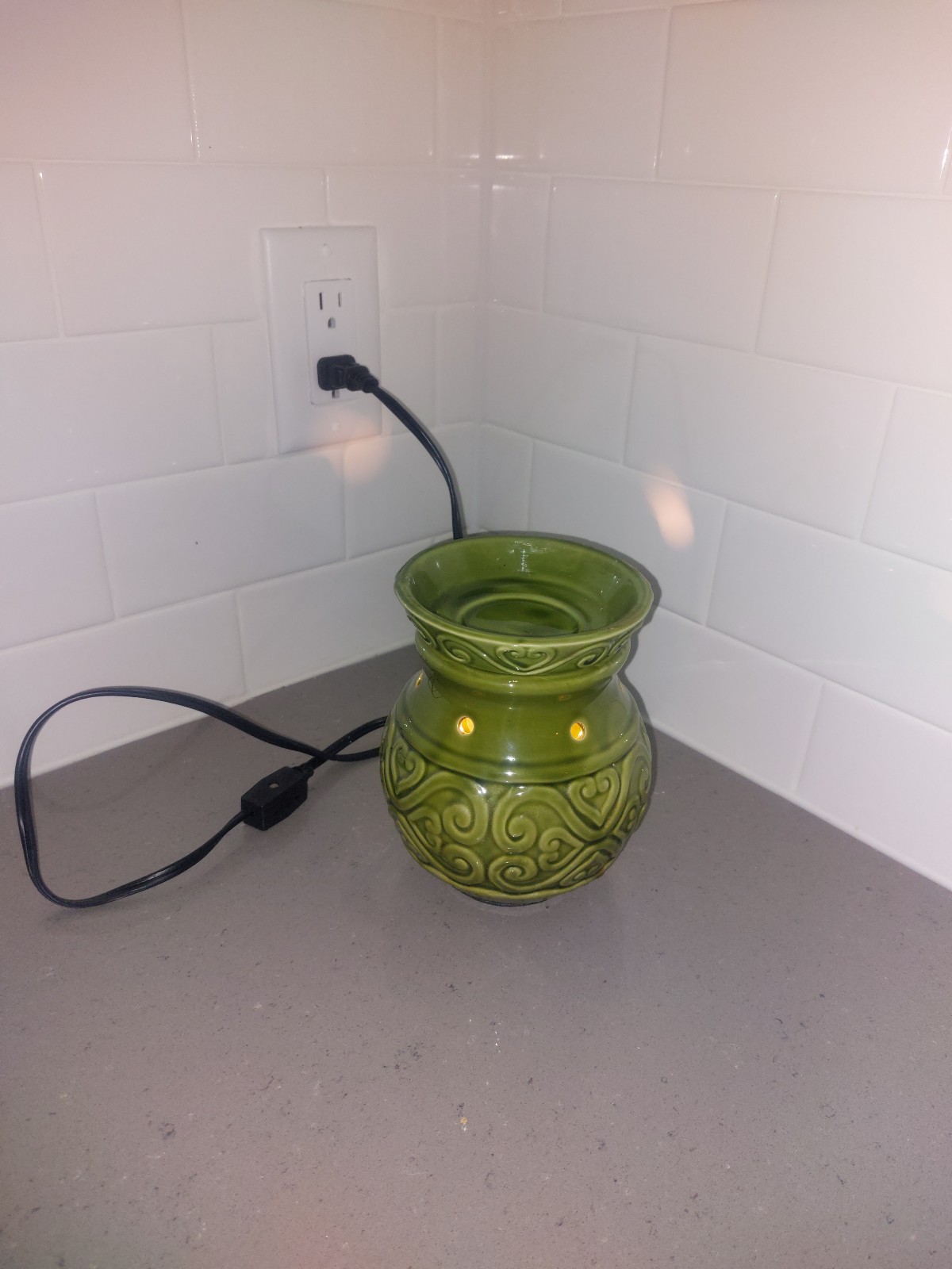 Scentsy Green Ceramic Electric Wax Warmer