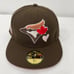 Toronto Blue Jays MLB New Era Pink Heart Coffee Exclusive Fitted Cap Hat 7 1/2
