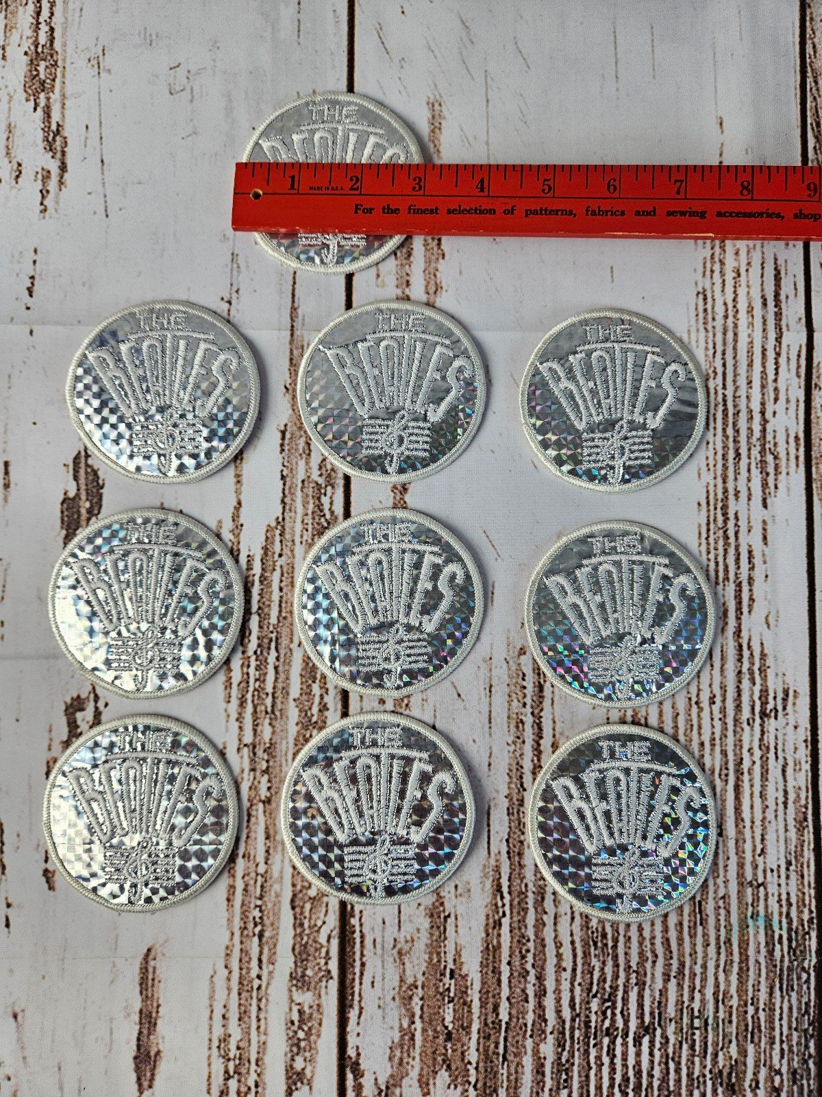 Lot of 10 Beatles Holographic Embroidered Patches