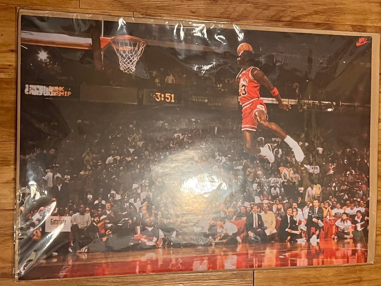Vintage 1992 Nike Air Jordan Poster Slam Dunk Contest