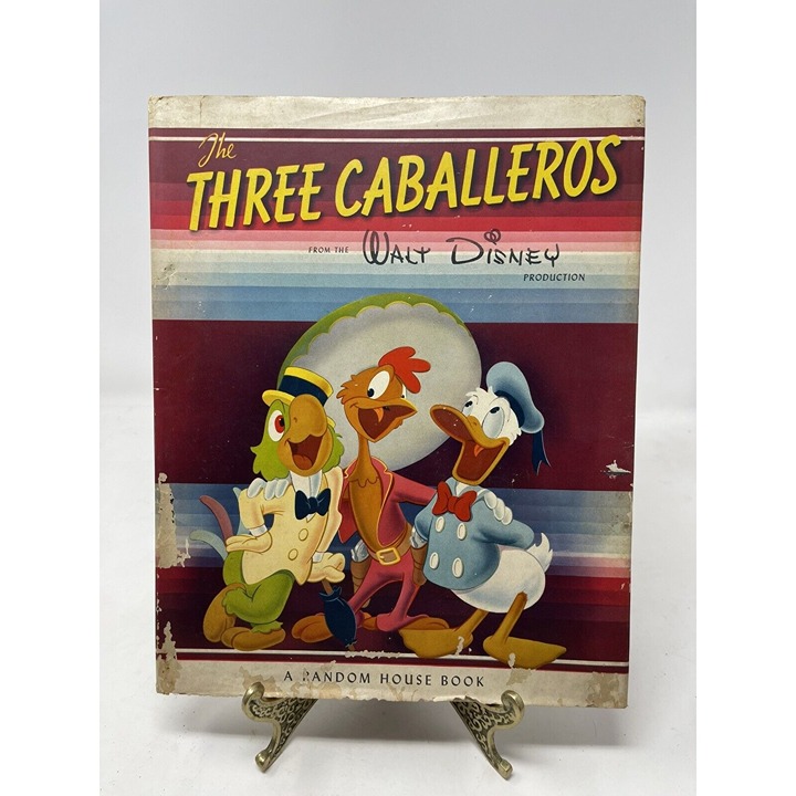 The Three Caballeros Walt Disney Studio’s 1st Ed 1944 Hardback Book HTF