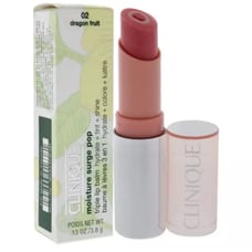 Clinique MOISTURE SURGE POP Triple LIP BALM ~ DRAGON FRUIT ~ Full Size BOXED