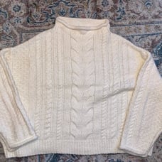 Pilcro Mock Neck Cable knit sweater