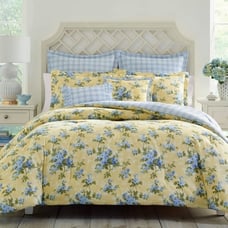 Laura Ashley Cassidy Floral 100% Cotton Comforter Blanket