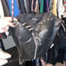 Black vegan leather spike stud Corset with cross M