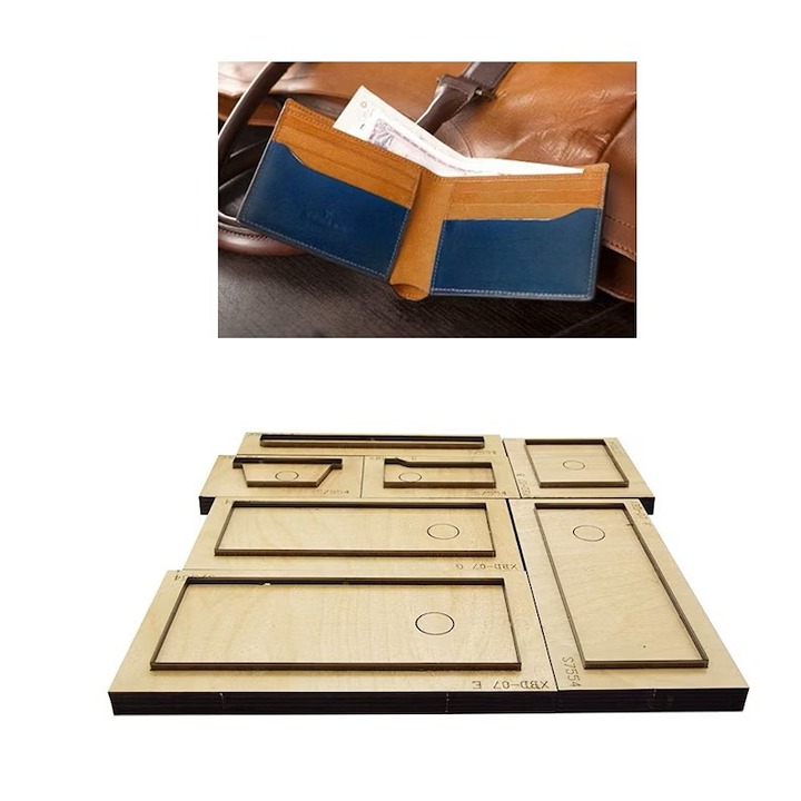 Handmade Wallet Shape Leather Punch Die Set,Custom Leather Cutting Die Cut Mold