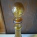 1960s Era Rossini Empoli Fruit Design Amber Colored Genie Bottle With Stopper