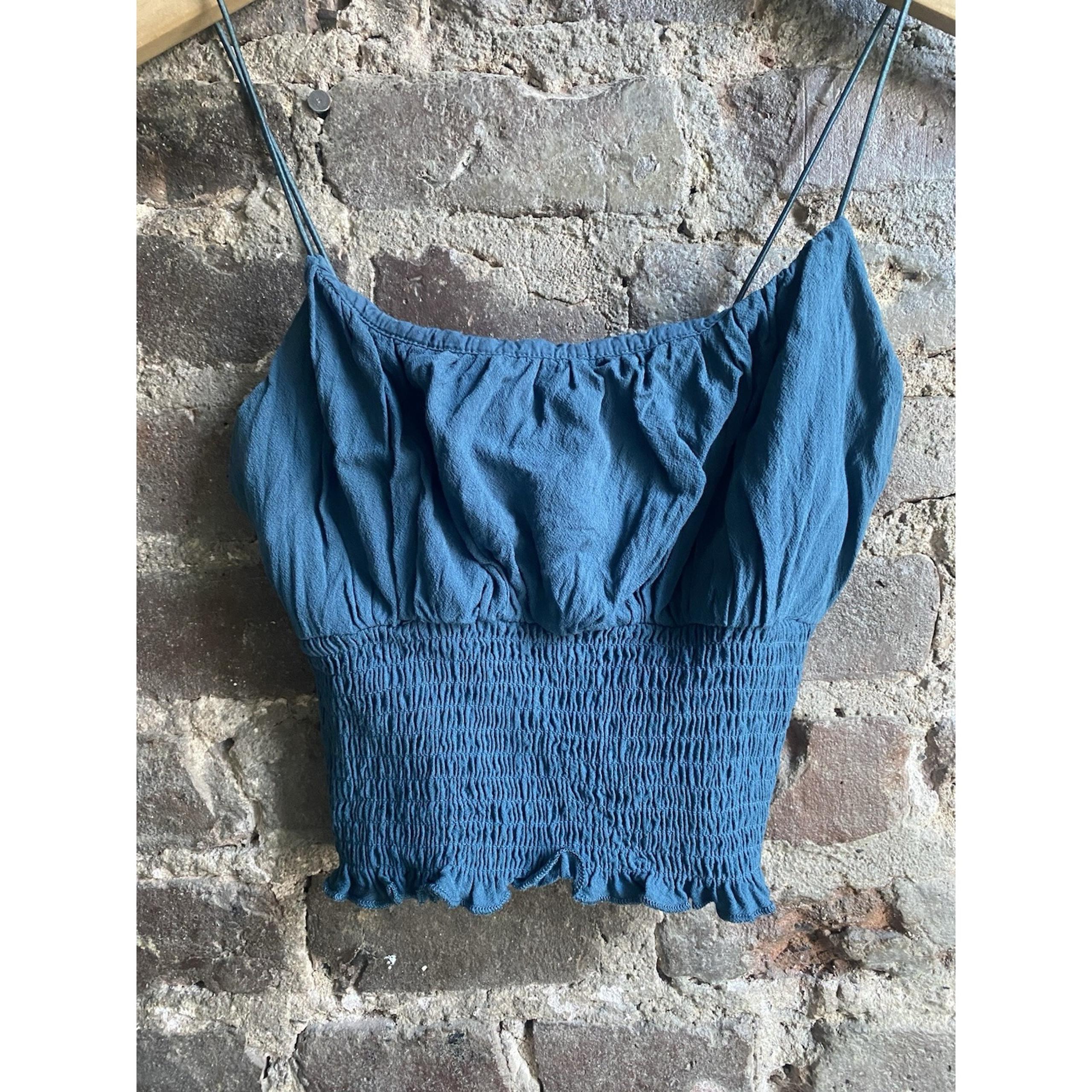LA Hearts Crop Top Small Green Stretchy Summer Sexy Fun Flattering Whimsy Goth