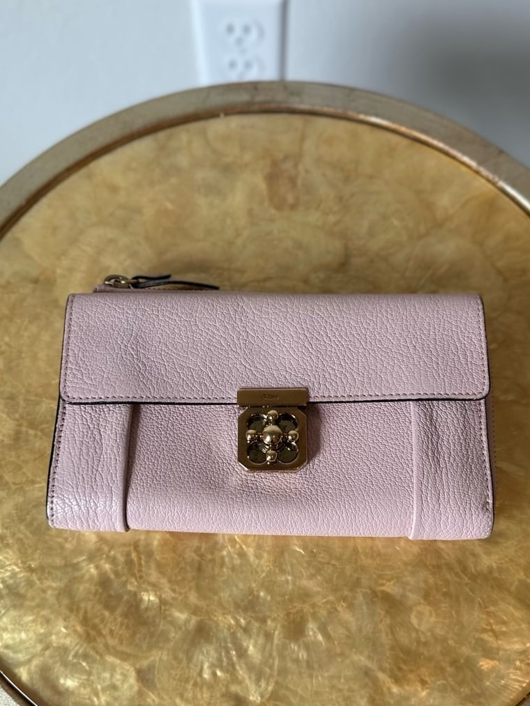 Chloe Pink Leather Elsie Continental Wallet