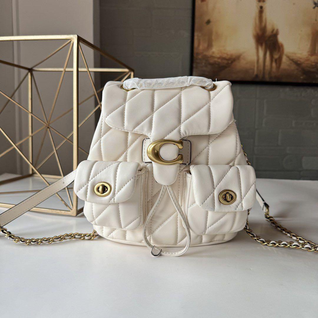 COACH Tabby Backpack Quilted White