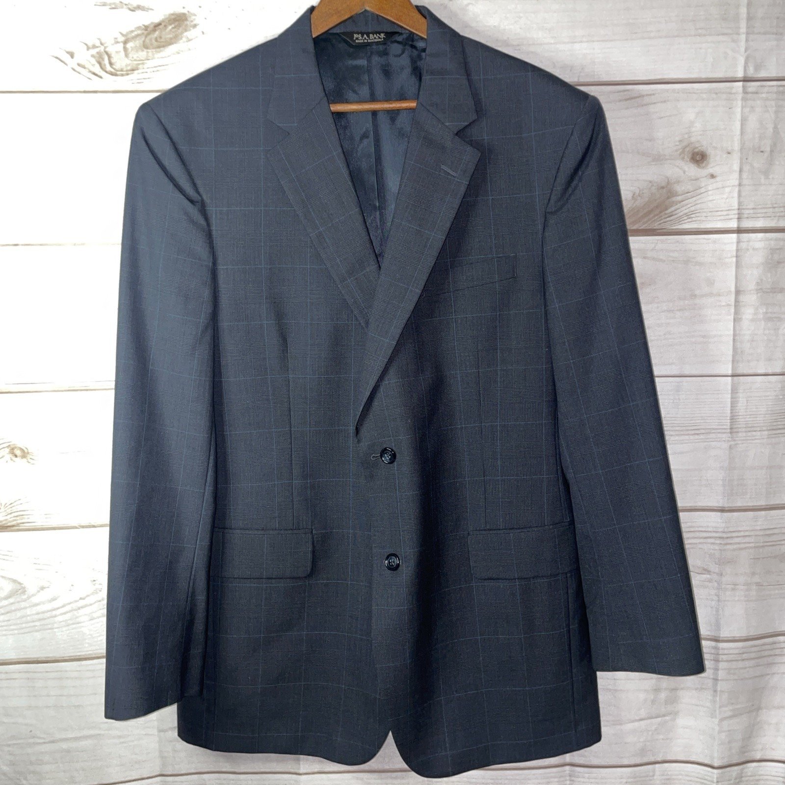 Jos A Bank Blue Size 42L 100% Wool Blazer-380