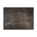 Personalized Cottage Core, Rustic Glass Cutting Board with Leaping Hare Design