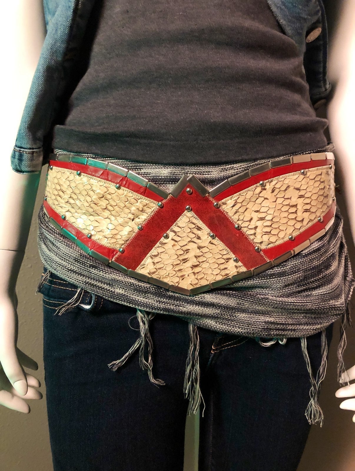 Vtg.SnakeGLAM ROCKER belt!
