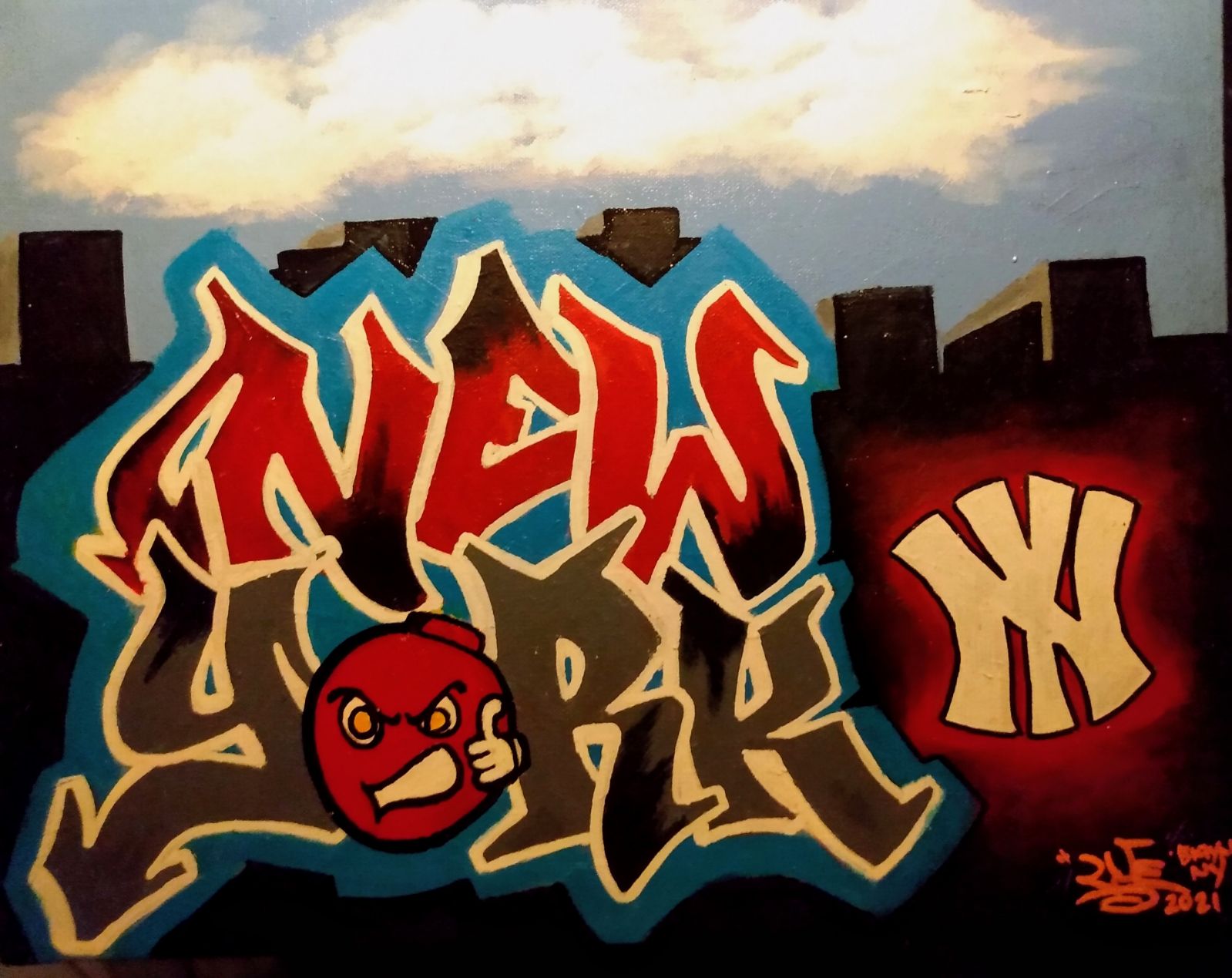 Original graffiti art canvas