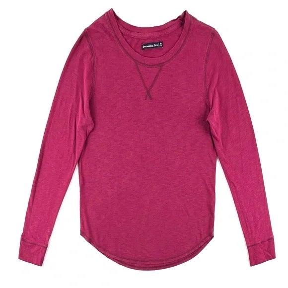 Abercrombie & Fitch Red Long Sleeve Legging Tee