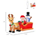6.5 ft Long Light Up Santa Outdoor Christmas Inflatable Decoration