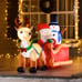 6.5 ft Long Light Up Santa Outdoor Christmas Inflatable Decoration