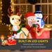 6.5 ft Long Light Up Santa Outdoor Christmas Inflatable Decoration