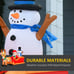 6.5 ft Long Light Up Santa Outdoor Christmas Inflatable Decoration