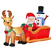 6.5 ft Long Light Up Santa Outdoor Christmas Inflatable Decoration