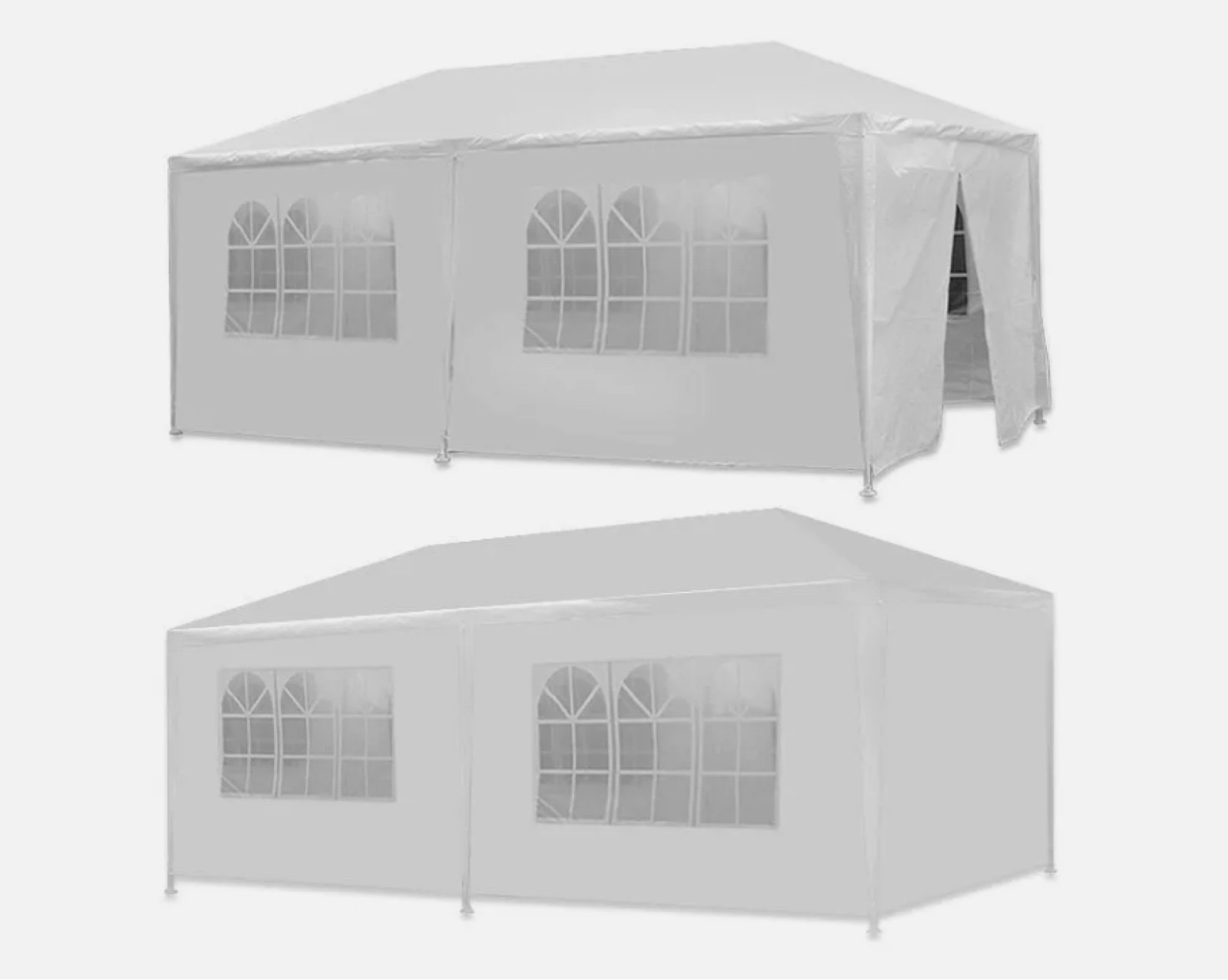 110x 20ft Canopy Tent Party Tent PE Gazebo Wedding Canopy,6 Removable Wall White