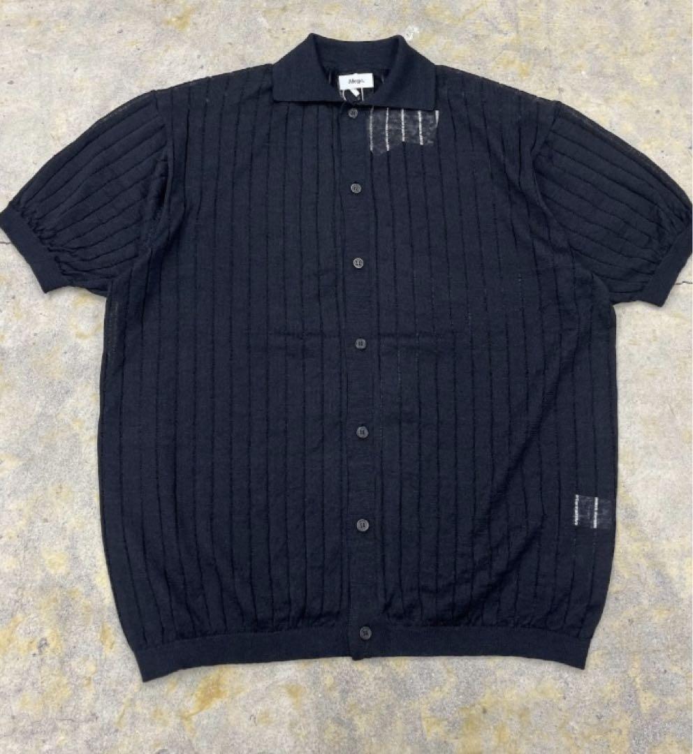Allege. | Linen S/S Knit Shirt | BLACK 3