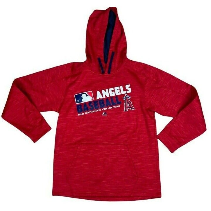 Majestic Los Angeles Angels Red Thermabase Hoodie Adult Medium MLB Authentic M