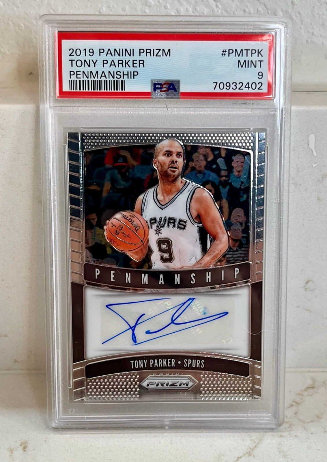 Tony Parker 2019 Prizm Auto PSA 9