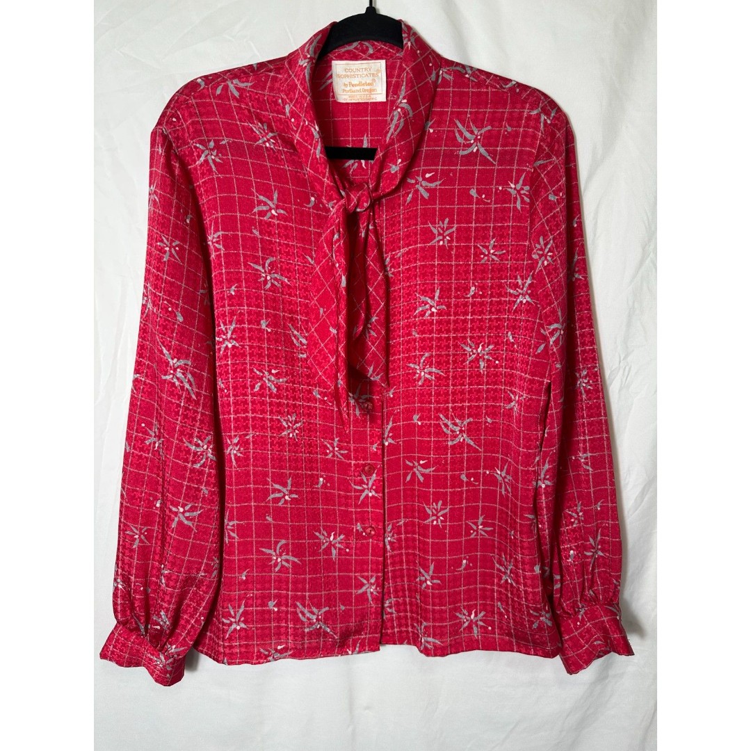 Country Sophisticates by Pendleton Women's Vintage Blouse/Skirt Set Petite SZ 12