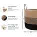 Cotton cord blanket basket, decorative storage basket, 3 tones of brown